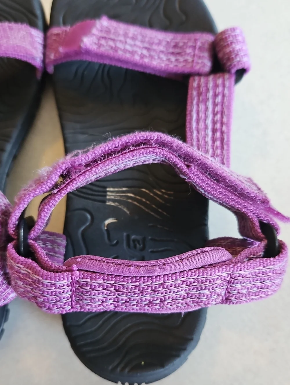 Youth Purple And Black Teva Sandals